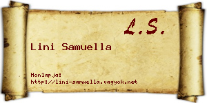 Lini Samuella névjegykártya